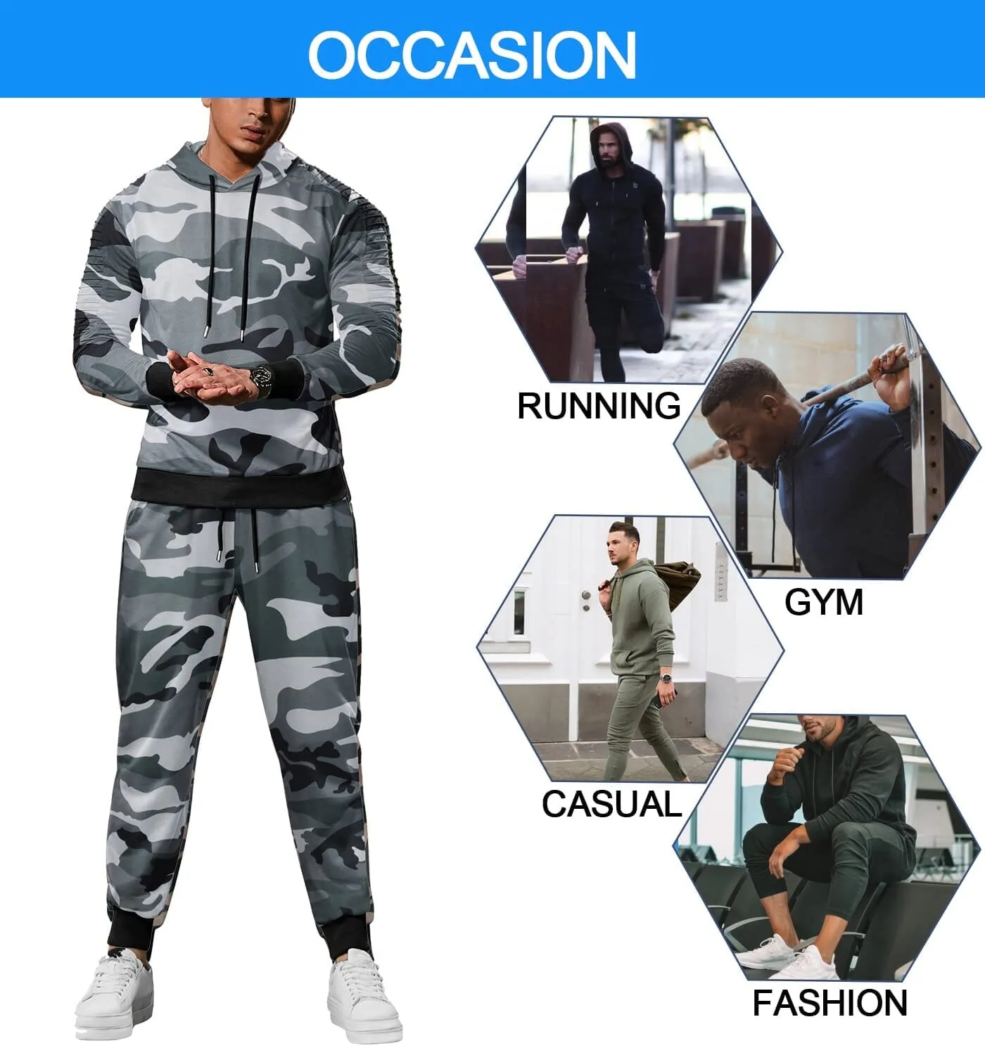 2 Piece Hoodie Jogging Athletic Suits (US Only)