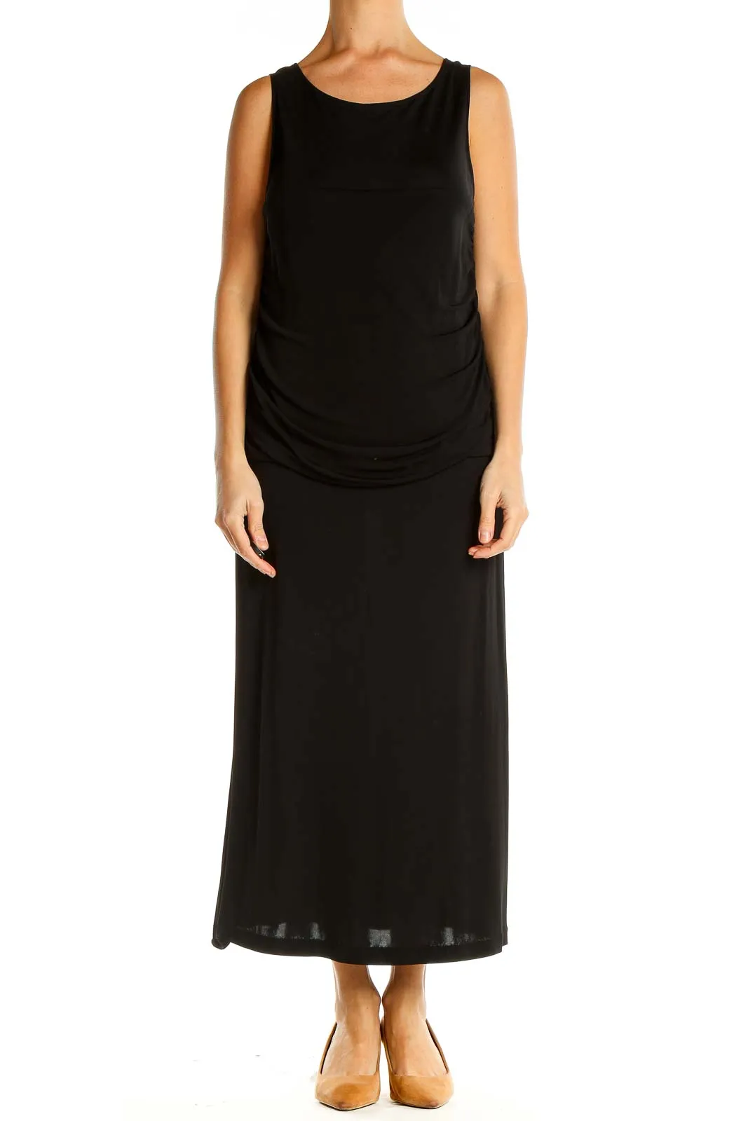 Black Classic Column Dress