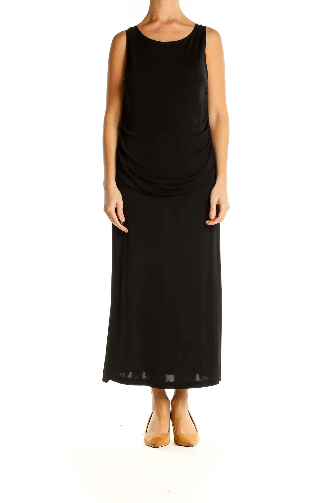 Black Classic Column Dress