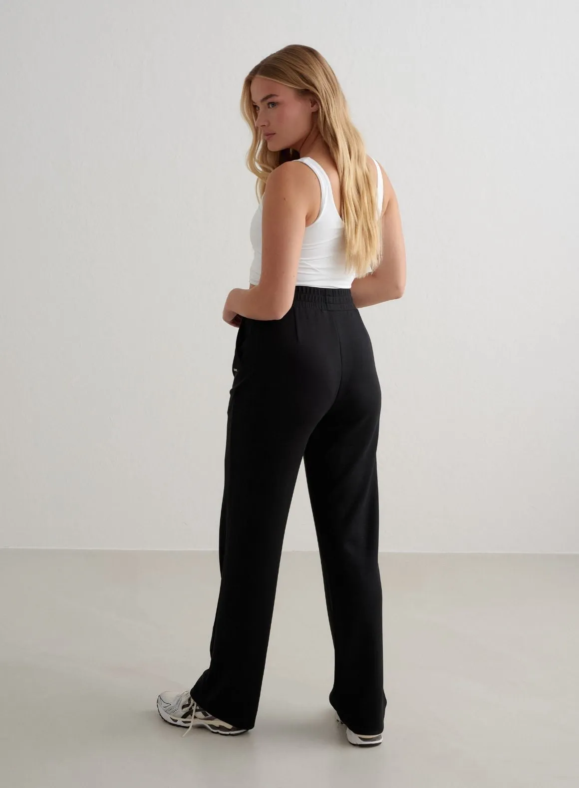 Black Comfy Modal Wide Pants