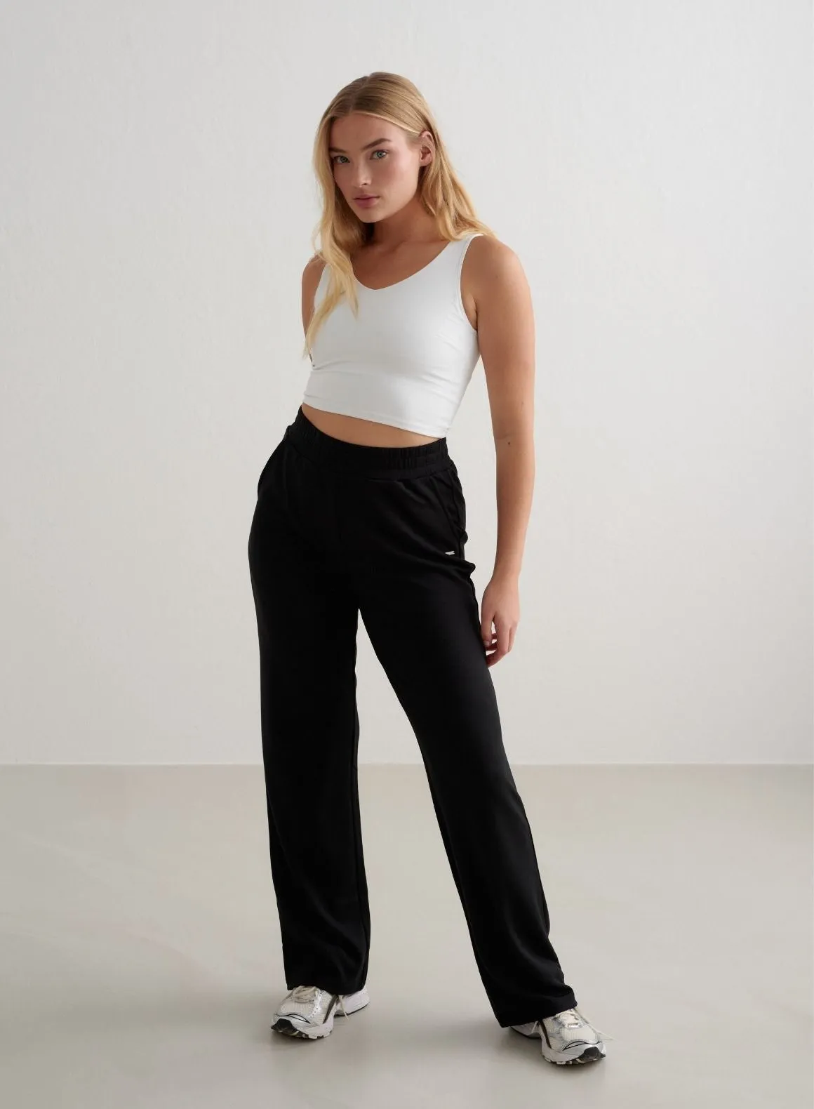 Black Comfy Modal Wide Pants