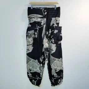 Black Sakura Koi Comfy Pants