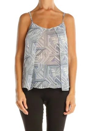 Blue Aztec Print Tank Top