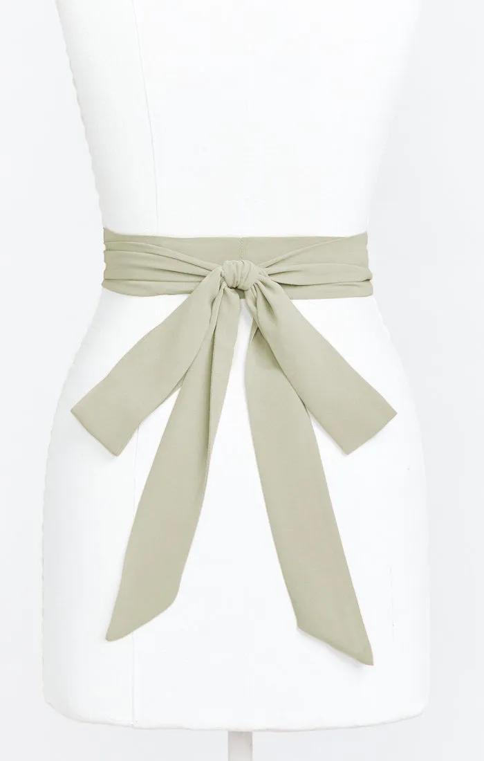 Bridesmaid Sash ~ Moss Green Crisp