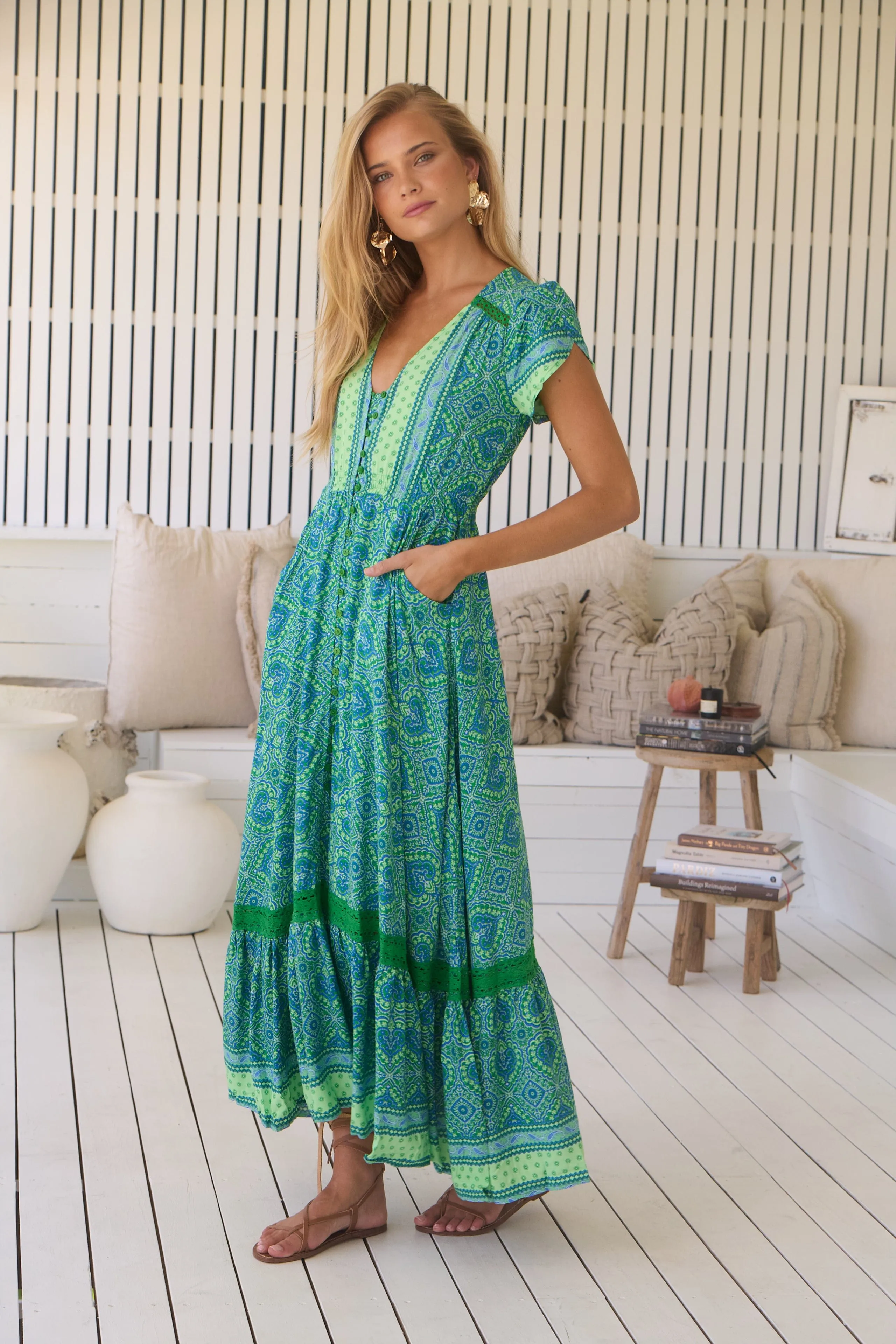 Carmen Maxi Dress - Tranquillity