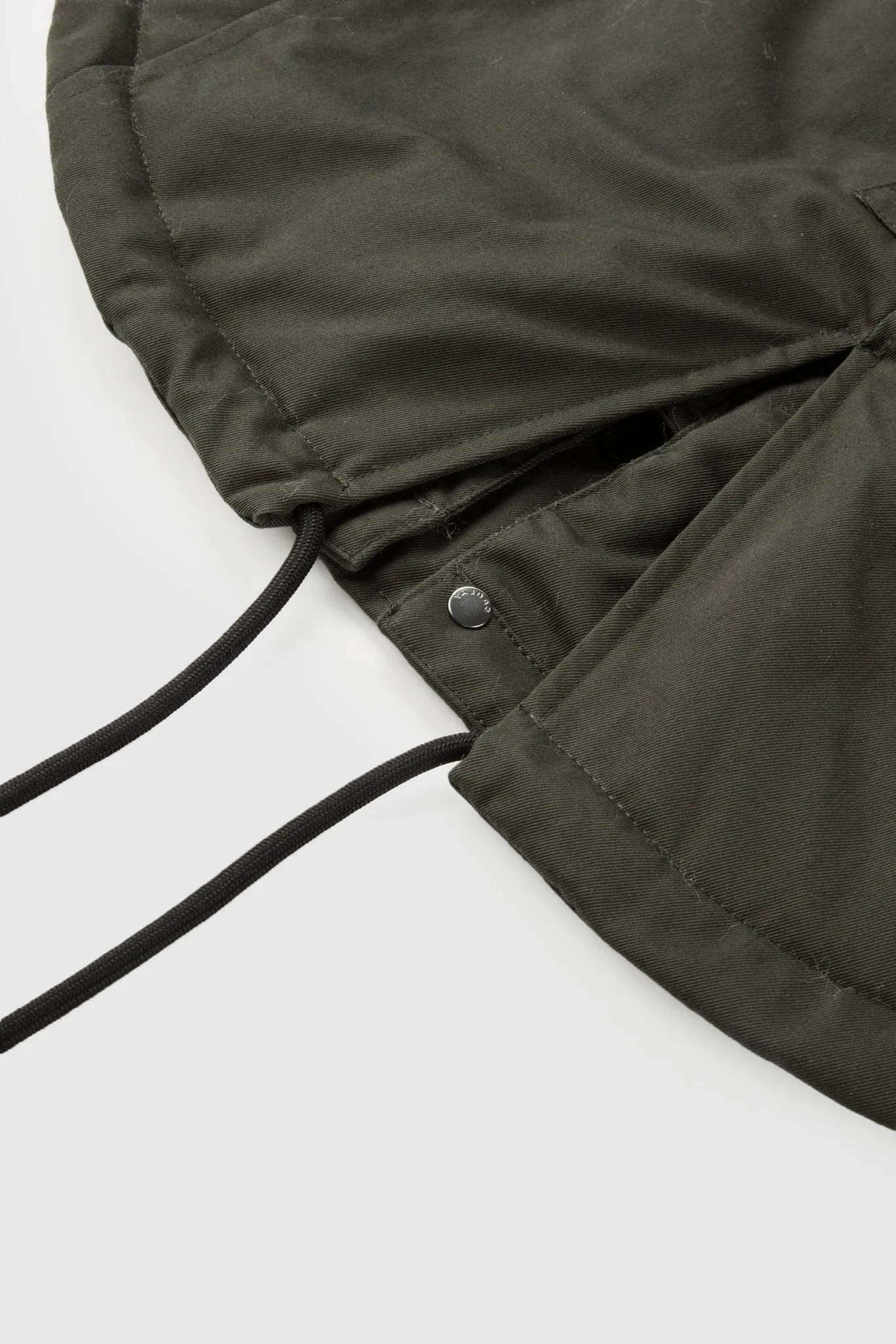 Drawstring Waist Fleece-Lined Parka