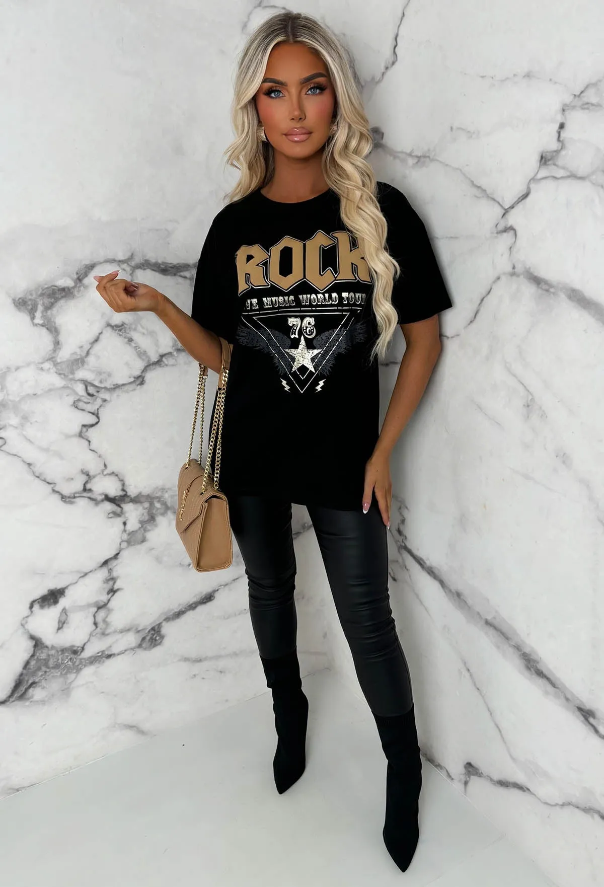 Kaylee Black Rock T-Shirt