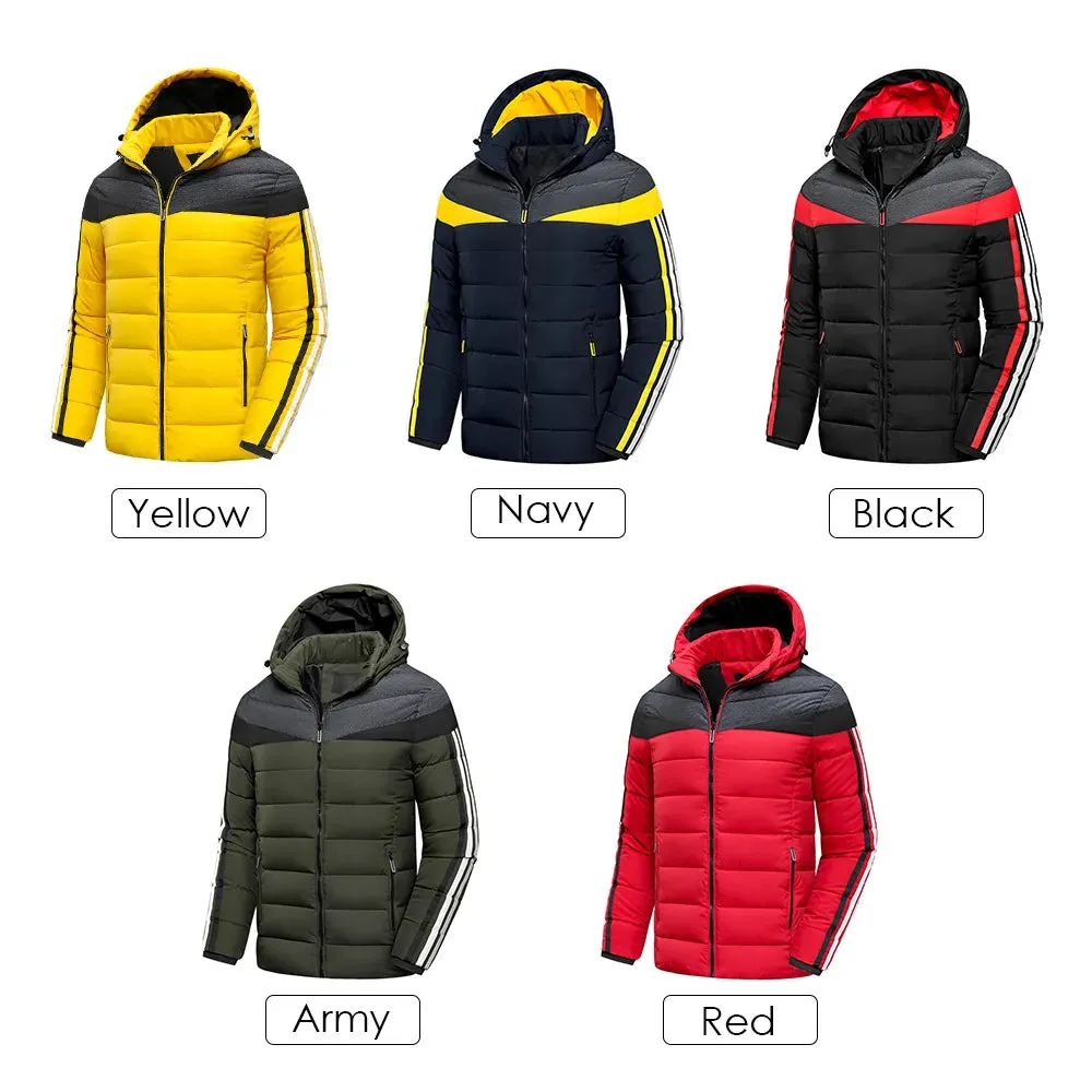 Men 2023 Winter Brand New Casual Warm Thick Windproof Jacket Parkas Coat Men Fashion Autumn Outwear Detachable Hat Parka Men