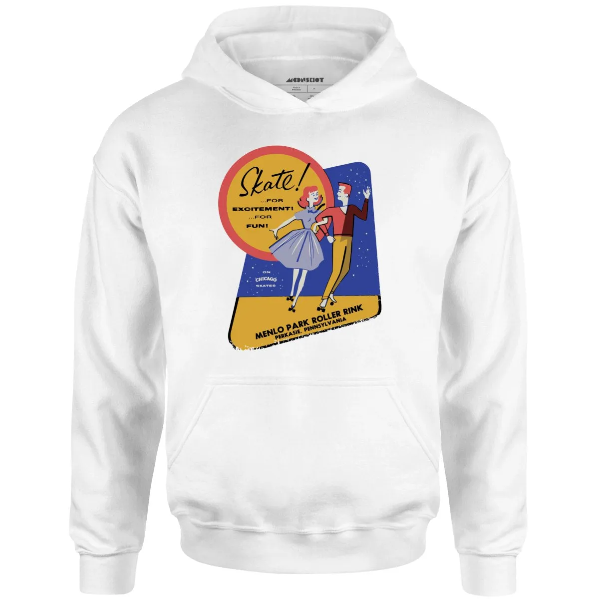 Menlo Park Roller Rink - Perkasie, PA - Vintage Roller Rink - Unisex Hoodie