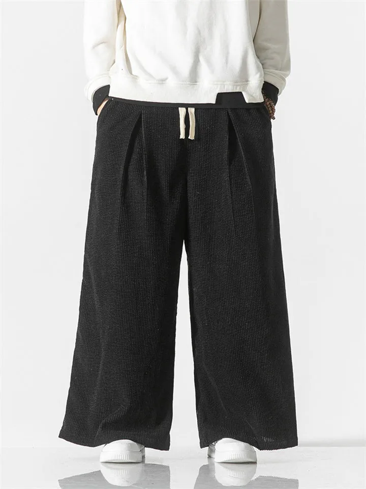 Men's Simple Comfy Large Size Corduroy Trousers