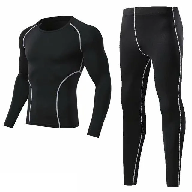 Men's Sportswear Compression Suits Training Clothing Set Training Jogging Sports Running Workout Gym Tights Dry Fit Plus Size