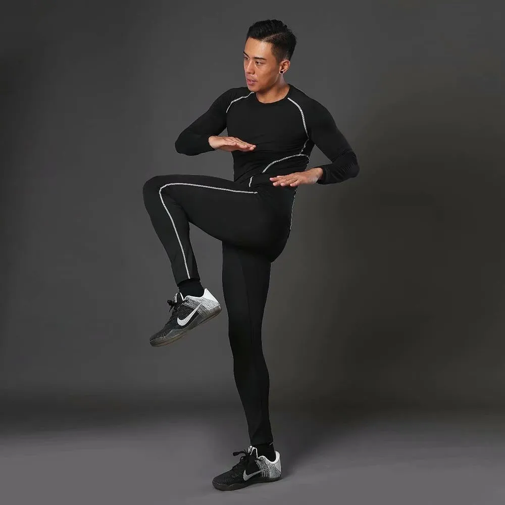 Men's Sportswear Compression Suits Training Clothing Set Training Jogging Sports Running Workout Gym Tights Dry Fit Plus Size