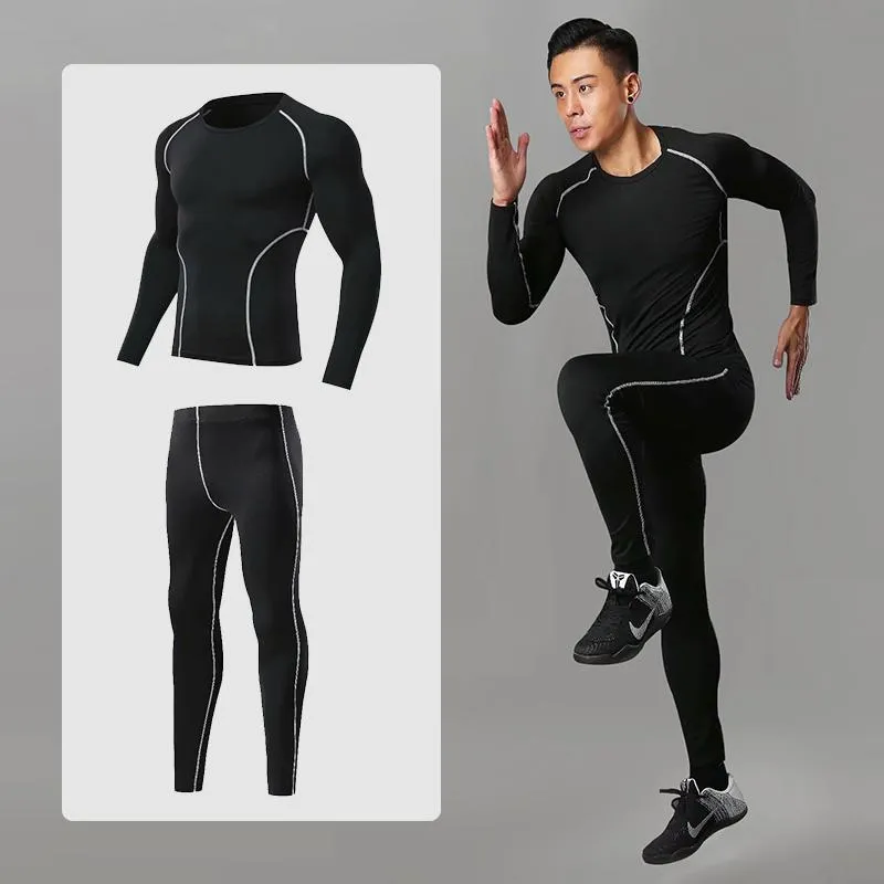 Men's Sportswear Compression Suits Training Clothing Set Training Jogging Sports Running Workout Gym Tights Dry Fit Plus Size