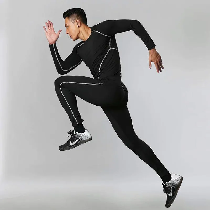 Men's Sportswear Compression Suits Training Clothing Set Training Jogging Sports Running Workout Gym Tights Dry Fit Plus Size