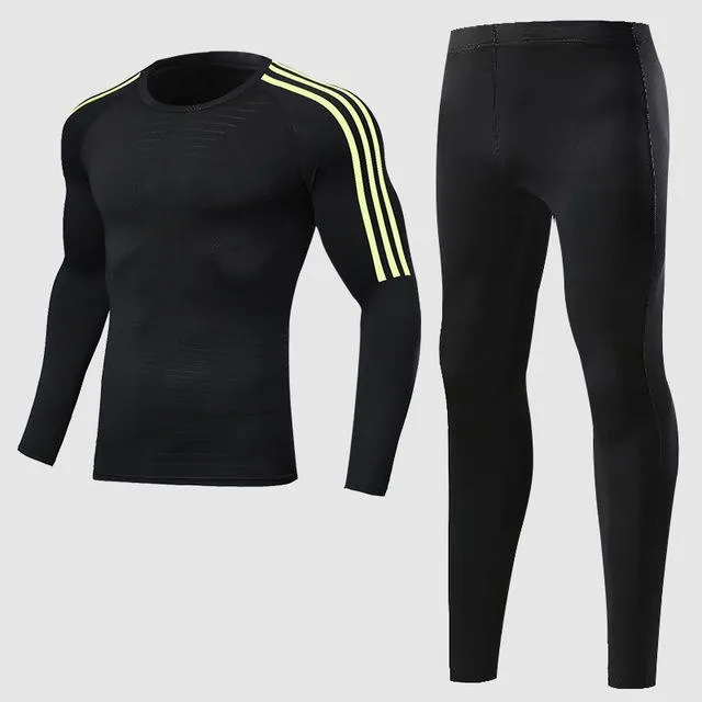 Men's Sportswear Compression Suits Training Clothing Set Training Jogging Sports Running Workout Gym Tights Dry Fit Plus Size