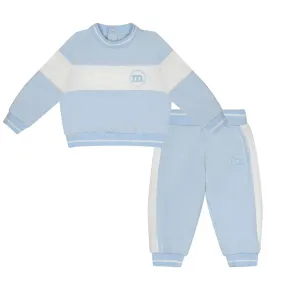 Mitch & Son - Panel tracksuit, pale blue