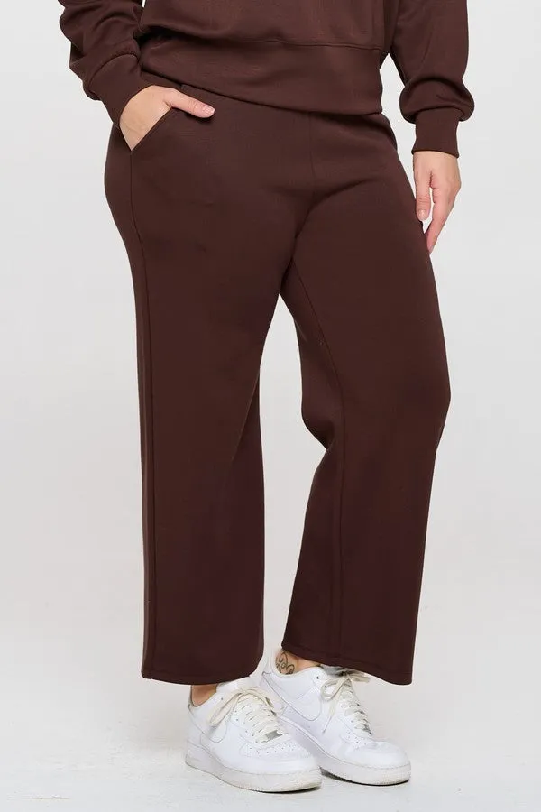 Plus Size High Rise Straight Leg Pants