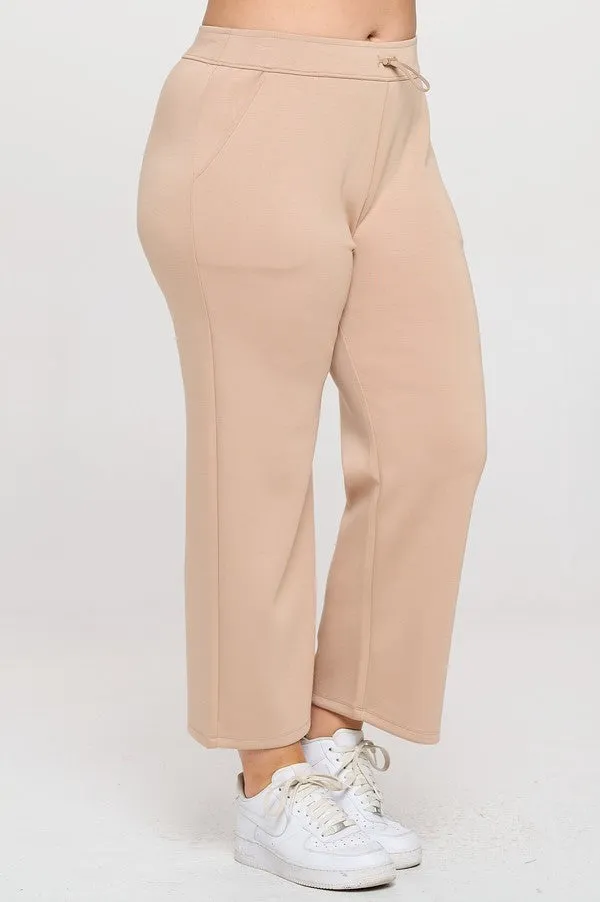 Plus Size High Rise Straight Leg Pants