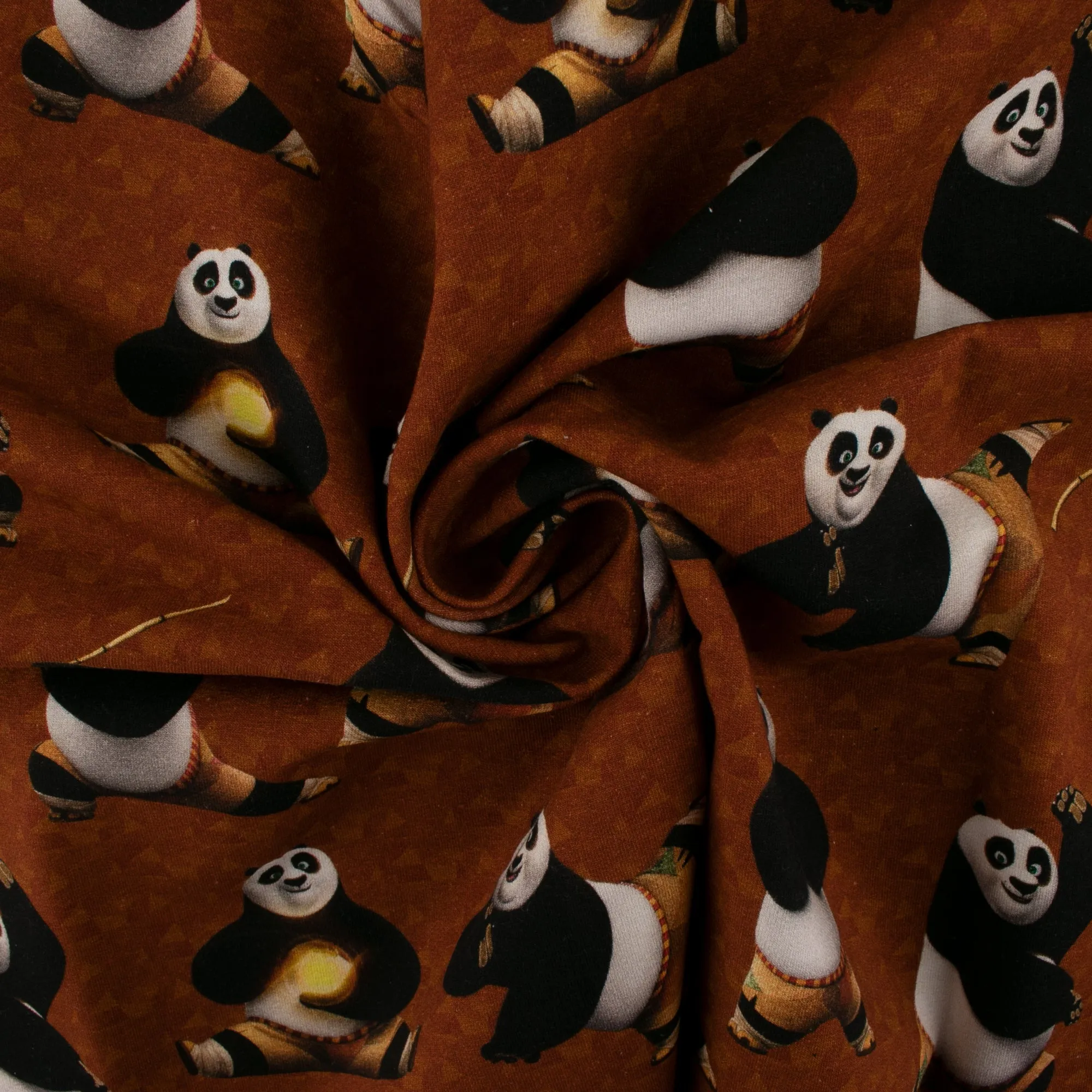 Printed Sweatshirt Fleece - FANTASMIC - Kanfu Panda - Brown