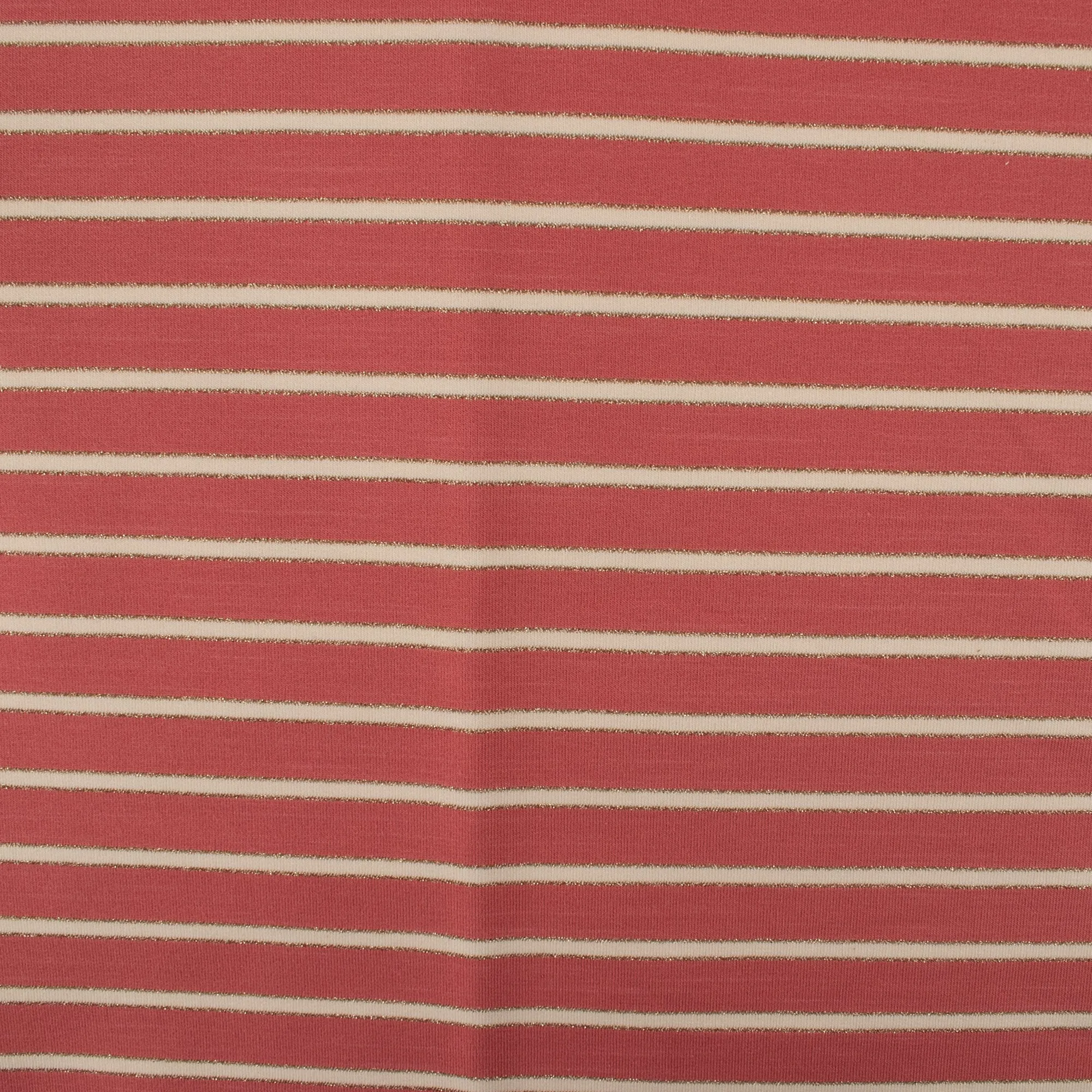 Printed Sweatshirt Fleece - FANTASMIC - Stripes - Red