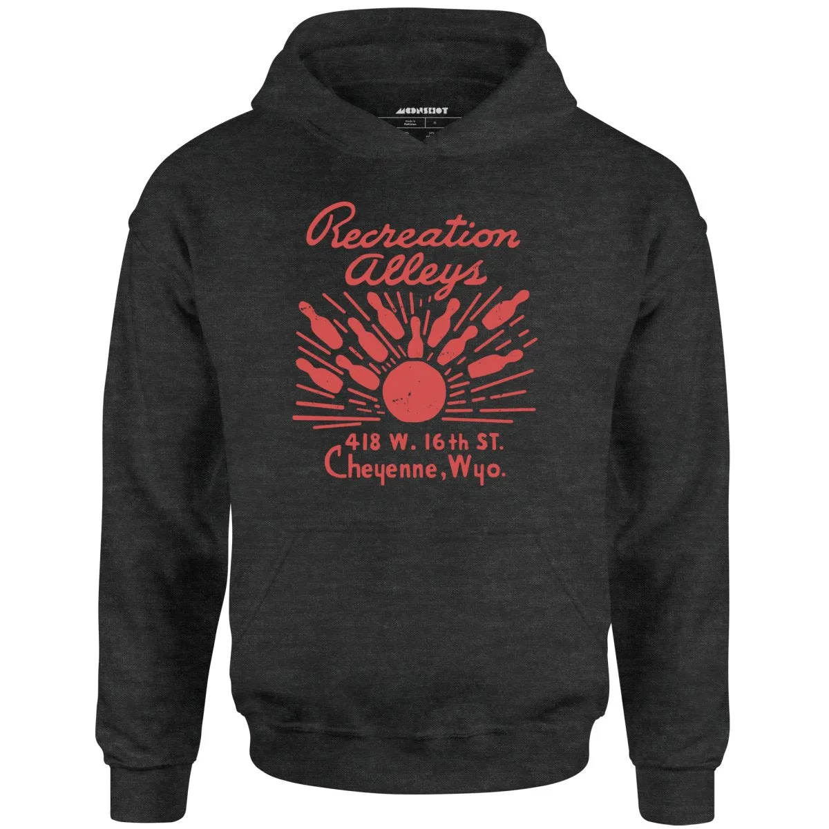 Recreation Alleys - Cheyenne, WY - Vintage Bowling Alley - Unisex Hoodie