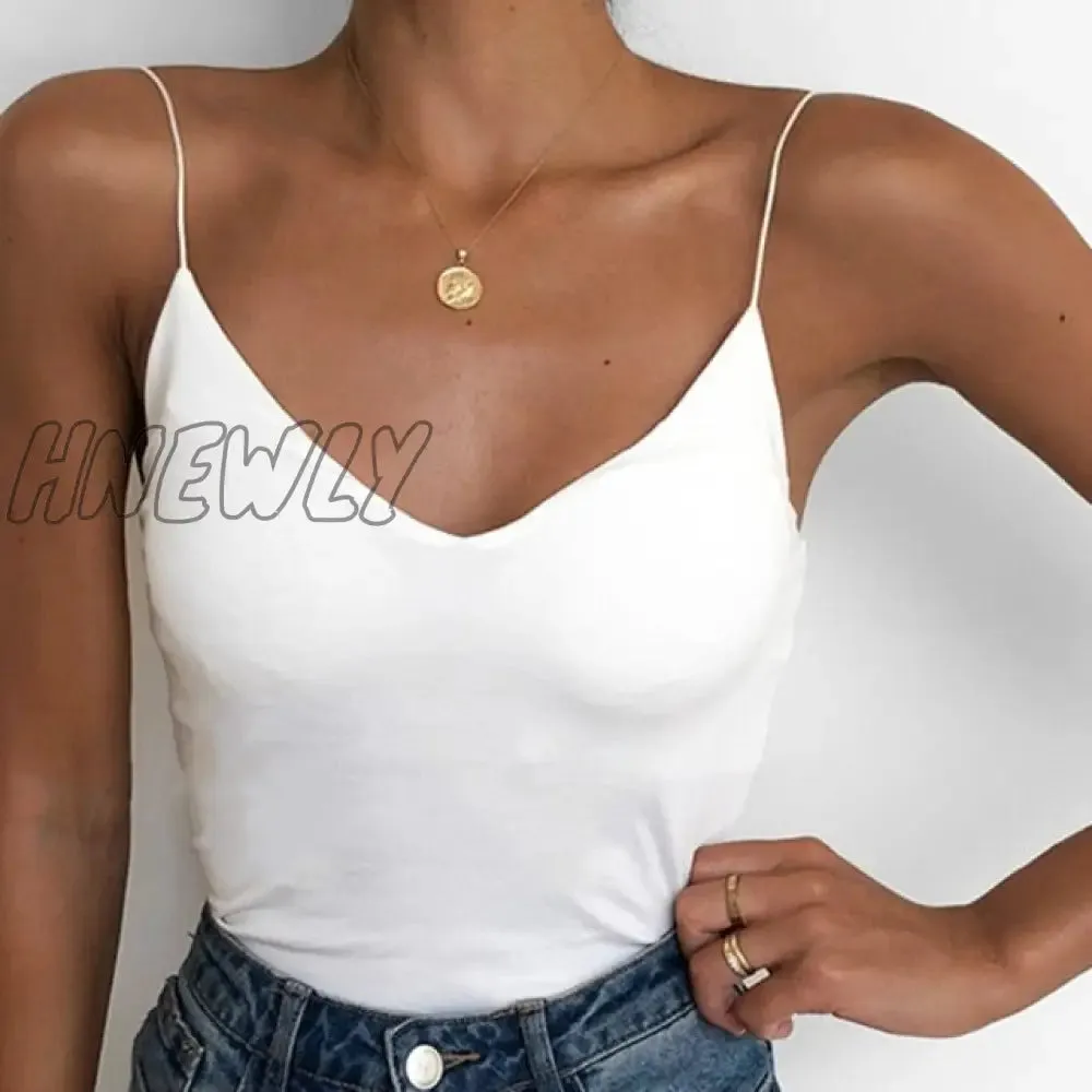 Satin Women Thin Wild Solid Camis Vest Women Tank Tops Female Summer Sexy Strap Basic Tops Slim Sleeveless Camisole