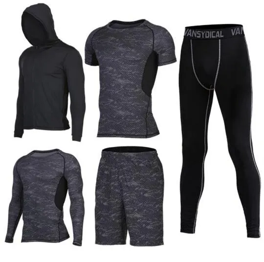 Sports Suits Men's Gym Clothes Fitness Running Sets Compression Tights Workout Sportswear Basketball Jogging Suits