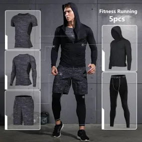 Sports Suits Men's Gym Clothes Fitness Running Sets Compression Tights Workout Sportswear Basketball Jogging Suits