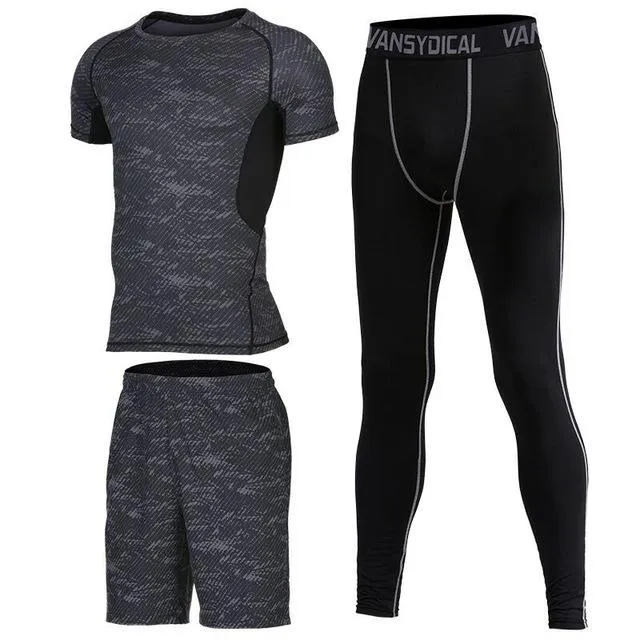 Sports Suits Men's Gym Clothes Fitness Running Sets Compression Tights Workout Sportswear Basketball Jogging Suits