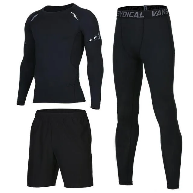 Sports Suits Men's Gym Clothes Fitness Running Sets Compression Tights Workout Sportswear Basketball Jogging Suits