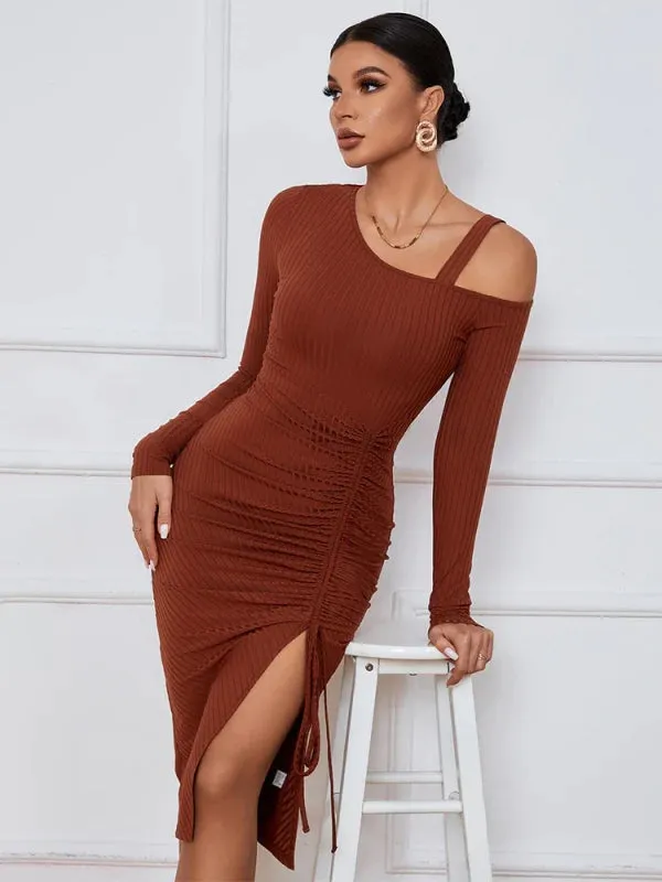 TastyHottie - SPLIT LONG SLEEVE SEXY DRESS