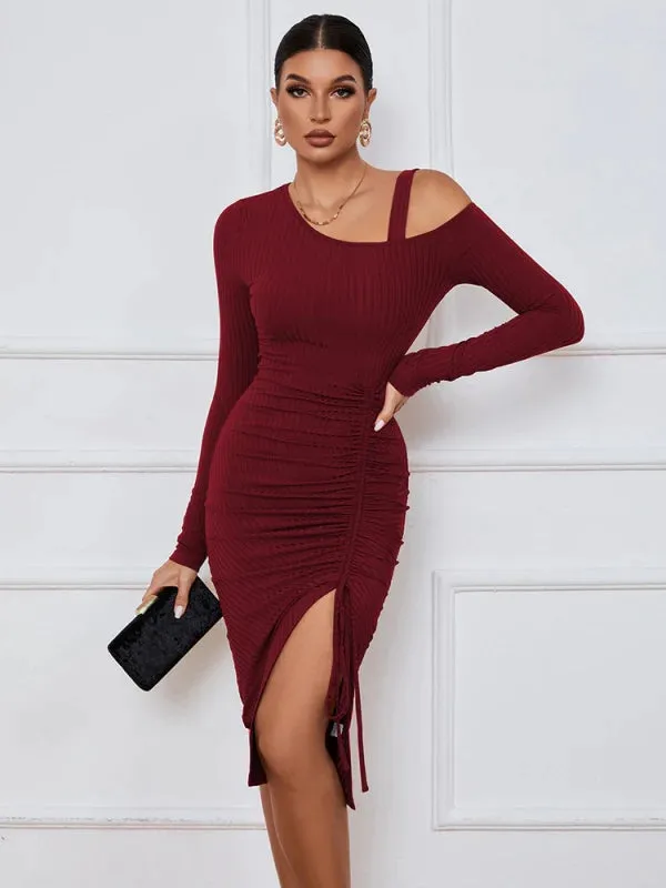 TastyHottie - SPLIT LONG SLEEVE SEXY DRESS