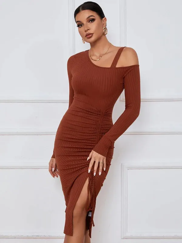 TastyHottie - SPLIT LONG SLEEVE SEXY DRESS