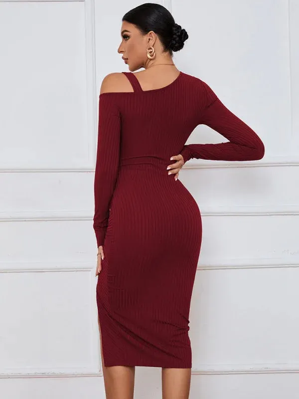 TastyHottie - SPLIT LONG SLEEVE SEXY DRESS