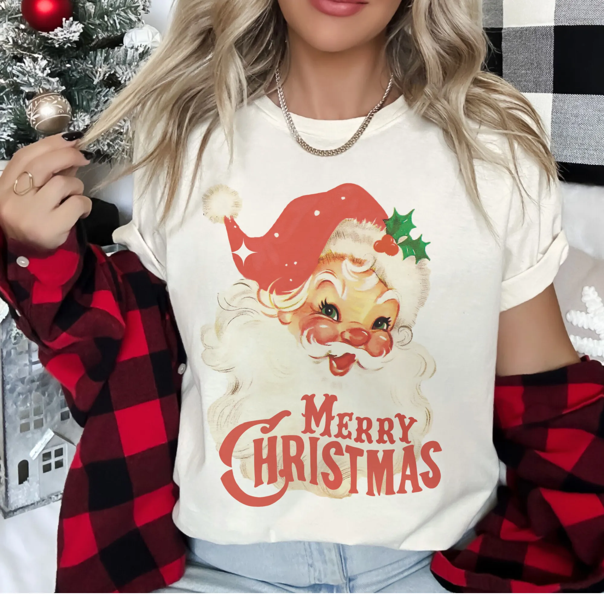 Vintage Santa Christmas Tee