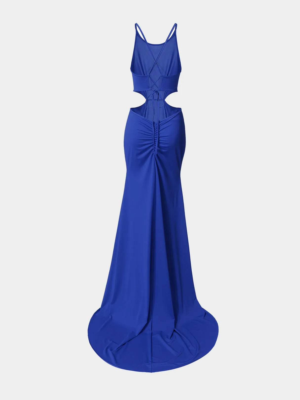 Wholesale Blue Spaghetti Strap Maxi Dress